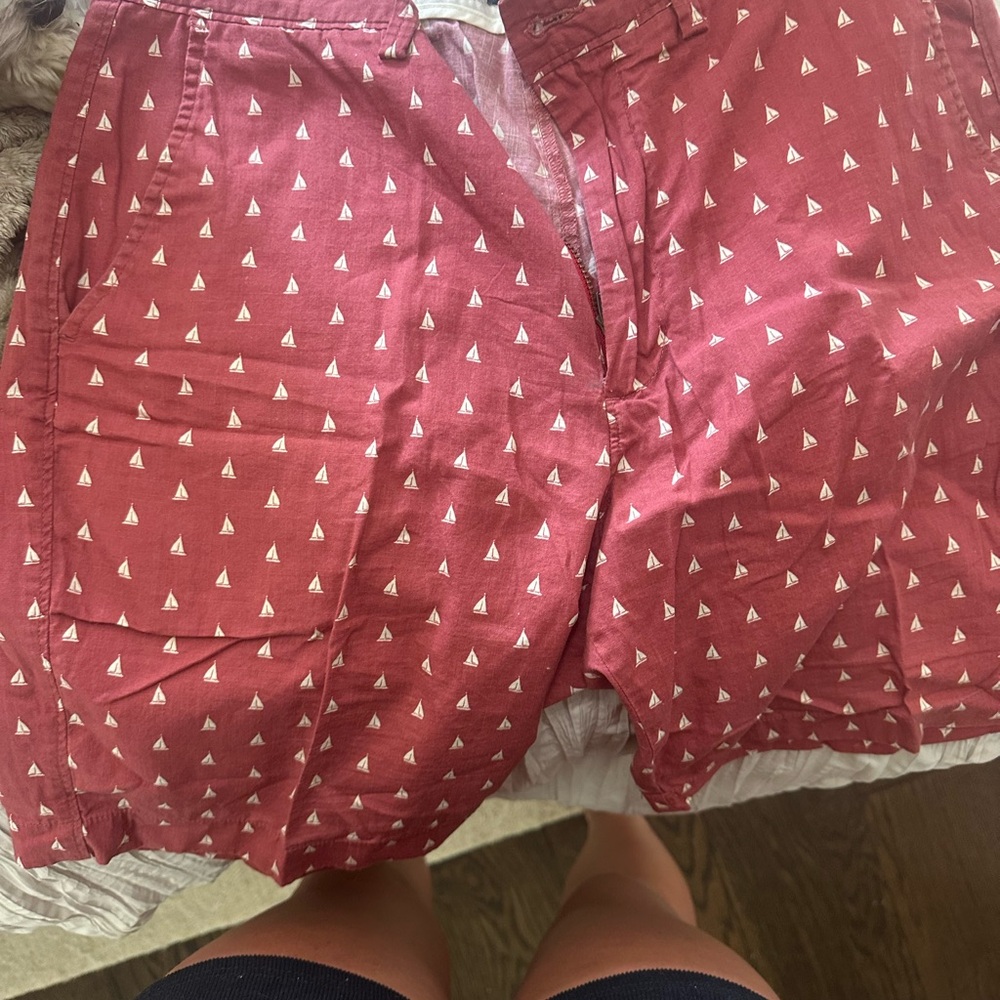 J. Crew Red and White Bermudas Playful Summer Shorts
